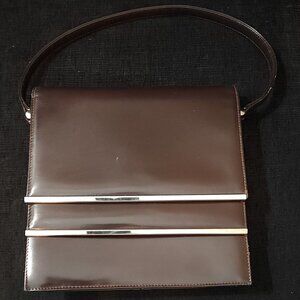 Dofan France Brown Leather Handbag